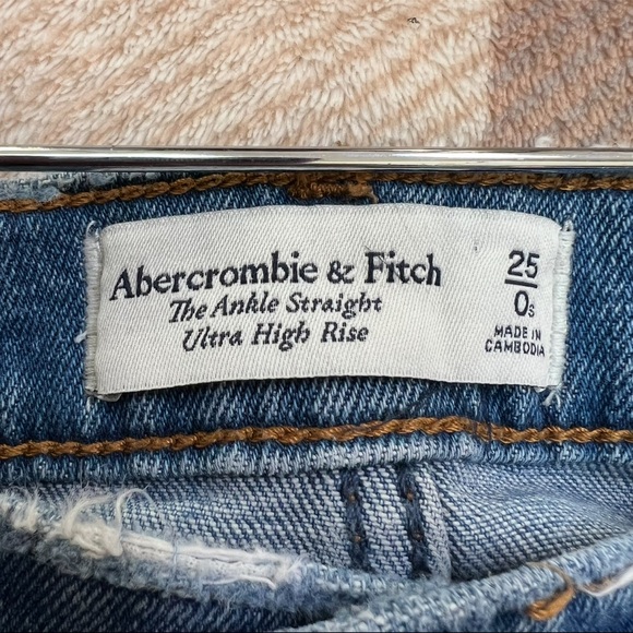 Abercrombie & Fitch The Ankle Straight Ultra High Rise jeans size 25/0s - Picture 4 of 5
